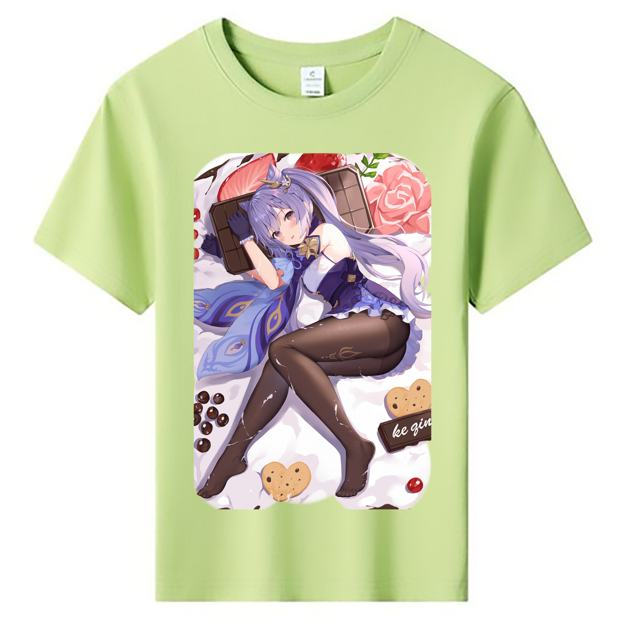 げんし神 刻晴 こくせい genshin Kokusei 綿100％キッズTシャツ（フロントプリント）